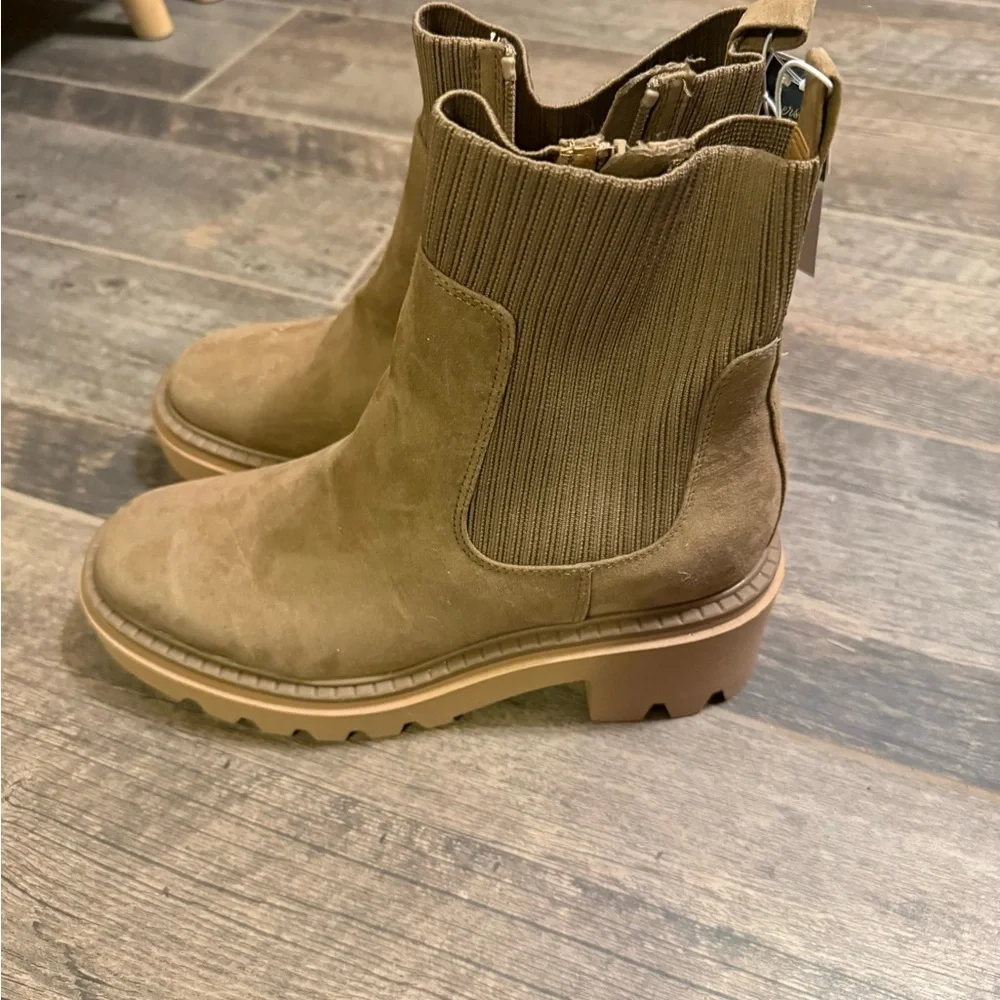 a new day Chestnut Suede Platform Chelsea Booties